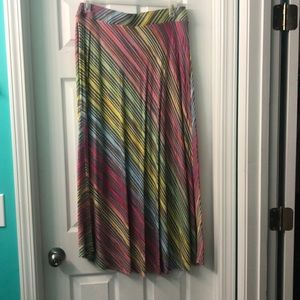 Rainbow colored maxi skirt